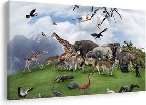 Tablou - Animale pe insulă (90x60 cm)