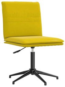 vidaXL Scaun de sufragerie, galben, catifea