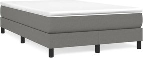 vidaXL Pat box spring cu saltea, gri închis, 120x200 cm, textil