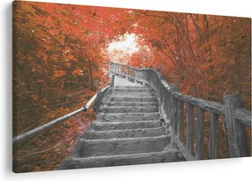 Tablou - Scări în natură, portocaliu (90x60 cm)