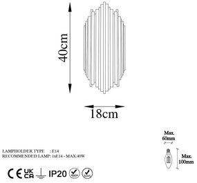 Aplică de perete aurie Kara – Opviq lights