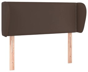 3117085 vidaXL Tăblie de pat cu aripioare maro 93x23x78/88 cm piele ecologică