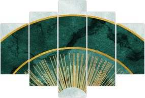 Tablou - Forme cu texturi aurii (150x105 cm)