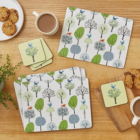 Coasters din plută 4 buc. Forest Birds – Cooksmart ®