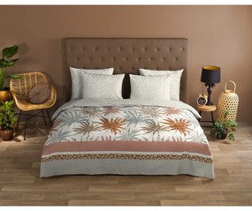 Lenjerie de pat alb/gri deschis din bumbac 140x200 cm – Good Morning