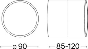 Ideal Lux - Aplică LED de exterior OMEGA, 7W, 230V, CRI 90, IP54, alb