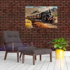 Tablou - Locomotivă cu aburi (90x60 cm)