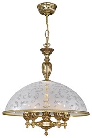 Lustra design clasic din alama si sticla 6202