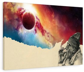 Tablou canvas Red Smoke Clouds 120x80 cm