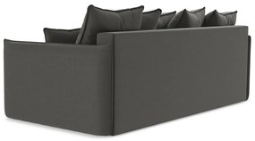 Canapea gri închis extensibilă/cu spațiu de depozitare cu tapițerie din catifea 225 cm Hula – Makamii
