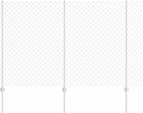 vidaXL Gard cu Stâlp Argintiu 1,5 x 10 m Oțel