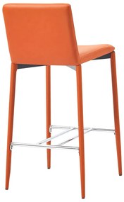 Set mobilier de bar, 5 piese, portocaliu, piele ecologica Portocaliu, 5