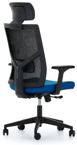 Scaun de birou Tauro, negru/albastru
