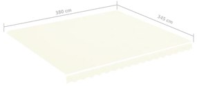 Panza de rezerva copertina, crem, 4x3,5 m Crem, 400 x 350 cm