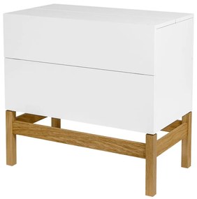 Dulap pentru vinuri alb/natural 75x70 cm Grande - Woodman