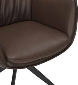 Set de 2 scaune pivotante VOGUE piele sintetica maro