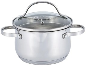 Oala cu margine si gauri pentru lichid Voltz V51210D20, 20 cm, 3.6 L, Inductie, Inox