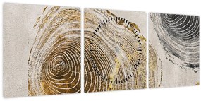 Tablou - Abstract triburi (cu ceas) (90x30 cm)