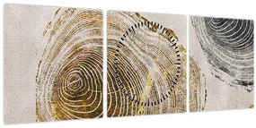 Tablou - Abstract triburi (cu ceas) (90x30 cm)