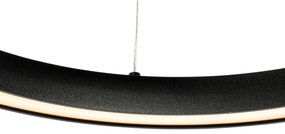 Lampă suspendată neagră 40 cm cu LED, dimmer pe 3 trepte - Girello