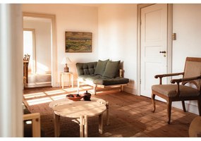 Măsuță de cafea neagră rotundă din lemn masiv de pin ø 60 cm Sticks – Karup Design