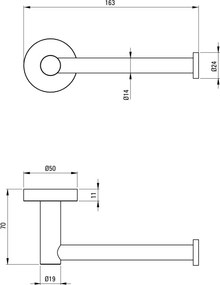JASMIN Suport pentru hârtie igienică - montare pe perete Finisaj: Crom ADJ_0211