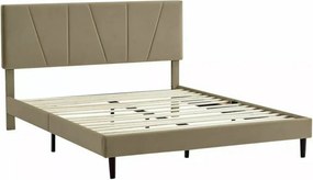 Pat SAVANA 120x200, stofa catifelata bej - Bluvel 28, suport saltea