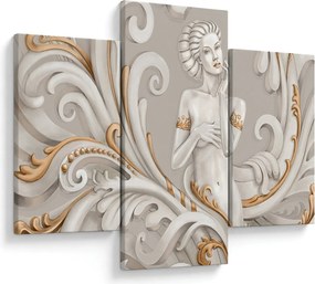 Tablou - Imagine a zeiței într-un fundal ornamental (90x60 cm)