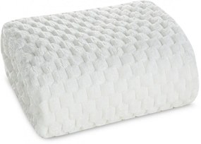 Pătură groasă în alb cu un model modern Lăţime: 150 cm | Lungime: 200 cm