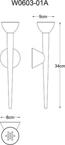 Aplica de perete LED modern BOSTON auriu
