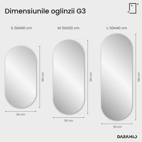 Oglindă atipică cu iluminare LED G3