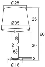 Veioza, Lampa de masa moderna NANCY