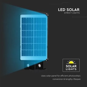 Lampă LED stradală solară dimabilă LED/6W/3,2V 6000K IP65 5000 mAh + telecomandă
