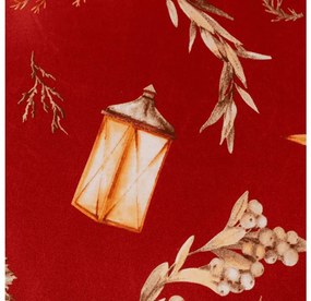 Lenjerie de pat din microfibra GOLD CHRISTMAS rosu Dimensiune lenjerie de pat: 2 buc 70 x 90 cm | 200 x 220 cm