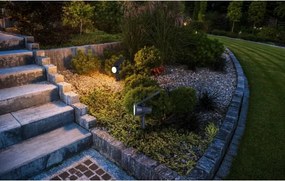 Eglo 901069 - Lampă solară SAMBUCO LED RGBW reglabilă, 3W/4,5V, IP44, neagră, cu telecomandă