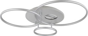 Globo 48466-54A-LED Plafonieră reglabilă INVERTINA 54W/230V 90x70 cm argintie + telecomandă