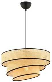 Lustră suspendată pe cablu COUPER 1xE27/60W/230V bej/negru