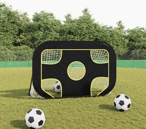 vidaXL Plasă de poartă de fotbal cu țintă 120x80x80 cm poliester