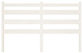 Tablie de pat, alb, 141x4x100 cm, lemn masiv de pin 1, Alb, 141 x 4 x 100 cm