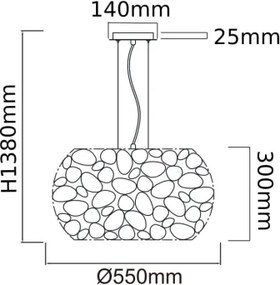 Open Design OR80162 - Lustru suspendat pe cablu CARERA, 6xG9/7W/230V, Ø 55 cm, crom lucios