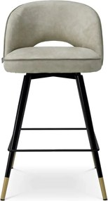 Set de 2 scaune bar design LUX Cliff, Mayer silver