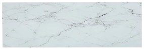 Masa consola transparent alb marmura 100x36x90 cm sticla 1, negru si alb marmorat