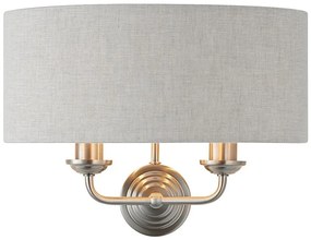 Aplică Endon 94403 HIGHCLERE 2xE14/40W/230V gri/crom mat