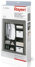 Șifonier gri din material textil 105x161 cm – Rayen