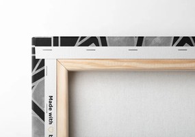 Tablou mozaic oriental alb-negru