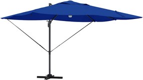 vidaXL Umbrelă de soare Albastru azur 351 x 250 x 253 cm