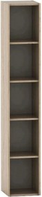 Biblioteca TEMPO ASISTENT NEW 009, stejar sonoma, PAL melaminat, 30x34