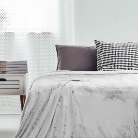 Pătură din microfibră DecoKing Mic, 160 x 210 cm, alb