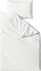 Set lenjerie de pat creponata DENYX BLEND crem deschis, buzunar hotel + cearsaf Jersey 90 x 200 cm gri-bej, pentru un pat simplu