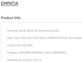 Lustra LED dimabila design circular EMPATIA D-60cm